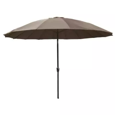 Parasol droit Shanghai inclinable 3m - Aluminium & polyester - Taupe