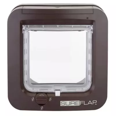 CHatière Sureflap à puce électronique - Marron - 142mm x 120mm (32 puces)
