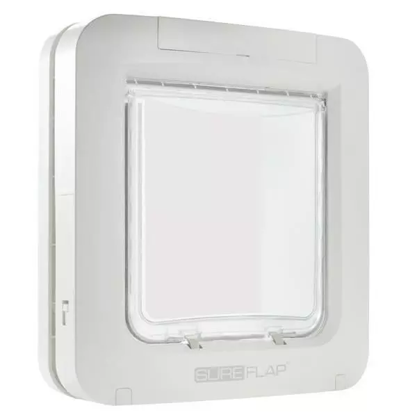 SUREFLAP Grande chatiere a puce électronique - Blanc - 178 mm x 170 mm (Mémorisation d'un maximum de 32 puces)