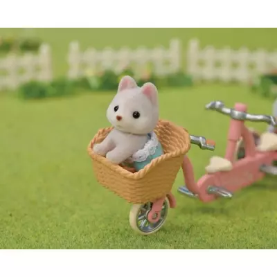 Figurines miniatures SYLVANIAN FAMILIES - Les frères et sœurs husky et leur tandem