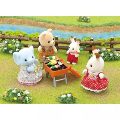 Figurine miniature SYLVANIAN FAMILIES - La fille éléphant avec pique-nique
