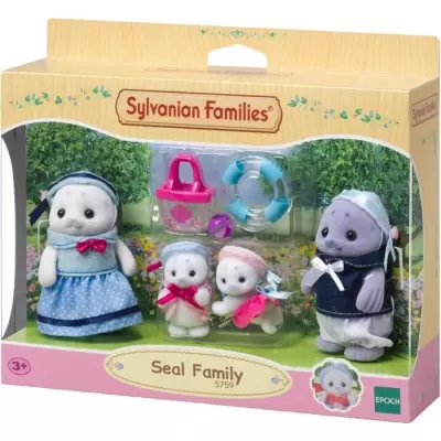 Figurine Miniature: Famille Phoque pour des aventures de plage - SYLVANIAN FAMILIES