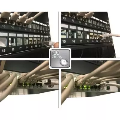 Câble RJ45 - LINEAIRE - PC6AG - Cat.6a - Blindé - S/FTP - LSZH - 5m