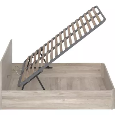 Lit coffre adulte en mélaminé Chêne 140x190 cm - Fabriqué en Espagne Lit coffre adulte en mélaminé Chêne 140x190 cm - Fabriqué en Espagne