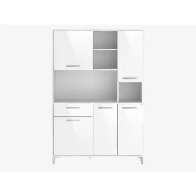 Buffet de cuisine blanc brillant contemporain - Eco-friendly - L 120 cm