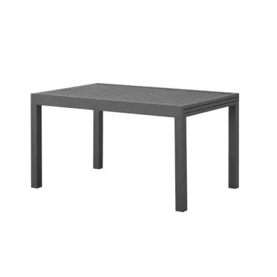 Table de jardin extensible 6-10 personnes - Aluminium - Gris foncé