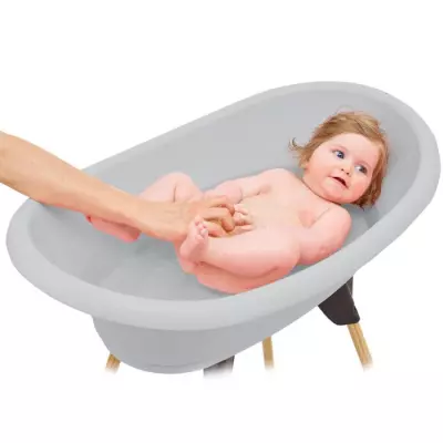 Baignoire THERMOBABY Vasco 5 en 1 Gris charme - Fabriqué en France