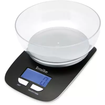 Balance de cuisine électronique - TERRAILLON - Classic Bol - 5 kg - Écran rétro éclairé