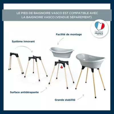 Support baignoire Vasco pour bébé - Fabriqué en France