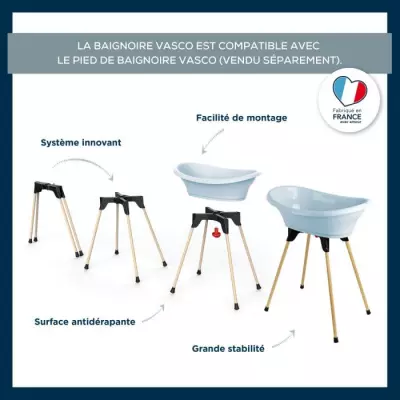 Baignoire Vasco ThermoBaby - fleur bleue