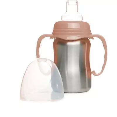 Tasse d'apprentissage inox 180 ml - Ergonomique et anti-fuites