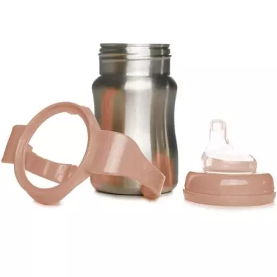 Tasse d'apprentissage inox 180 ml - Ergonomique et anti-fuites