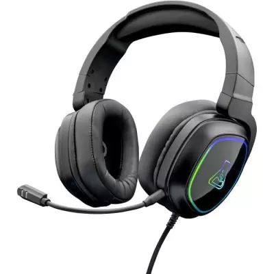 Casque Gamer Filaire - The G-Lab KORP RADIUM: Microphone RGB Noir