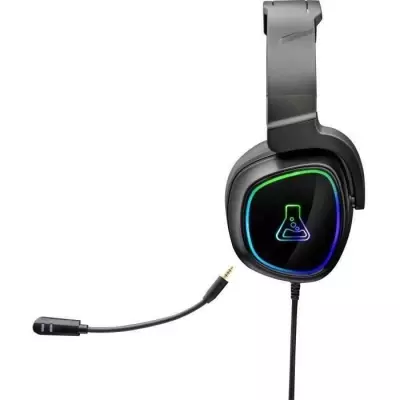 Casque Gamer Filaire - The G-Lab KORP RADIUM: Microphone RGB Noir