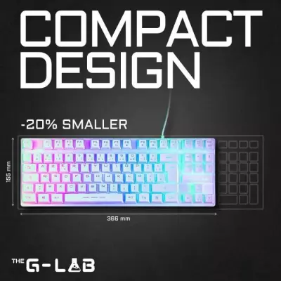 Clavier Gamer - The G-Lab KEYZ CAESIUM TKL RGB 100% Personnalisable