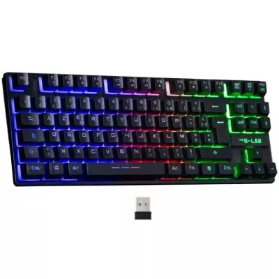 Clavier Gamer Sans Fil - The G-Lab KEYZ CAESIUM TKL - Noir