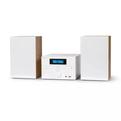 Microchaîne Thomson COSY MIC121BT - Lecteur CD, Bluetooth, Radio FM, MP3, USB - Bois et Blanc