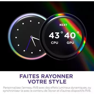Watercooling - NZXT - RL-KR36E-B2 - Kraken Elite 360 RGB - Écran LCD IPS 2.72 - Ventilateurs RGB - Noir