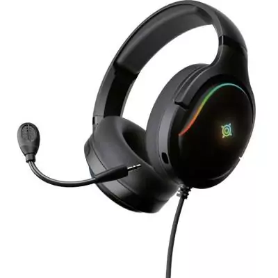 Casque gamer filaire - NOVA GAMING - Borealis - Micro amovible - LED RBG - Noir