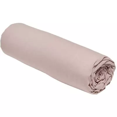 Drap housse TODAY Essential 90x190 cm 100% coton uni - Rose des sables