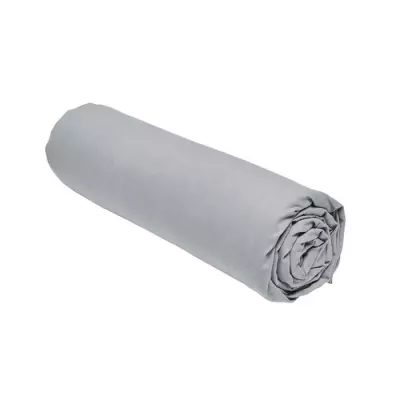 Drap housse TODAY Essential 160x200 cm 100% Coton uni - Acier