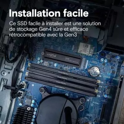 CRUCIAL - P310 - Disque SSD Interne - 2TB - Gen4 - NVMe M.2 - Jusqu'a 7100 Mo/s