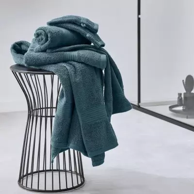 Drap de Bain TODAY 70x130 cm 100% Coton - Paon, Confort Absorbant