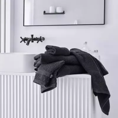 Drap de bain 100% Coton 70x130 cm en fusain