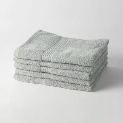 Lot de 5 draps de bain 100% Coton céladon