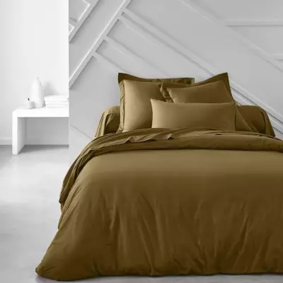 Drap housse TODAY Essential 100% Coton uni - Bronze