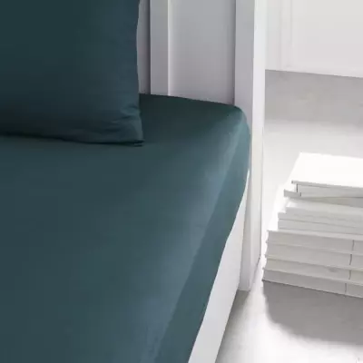 Drap housse 2 pers Maison Lefebvre 160x200cm en coton bio