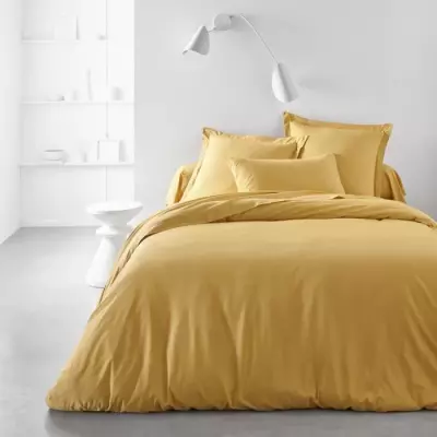 Taie d'oreiller TODAY Essential en coton uni - Ocre