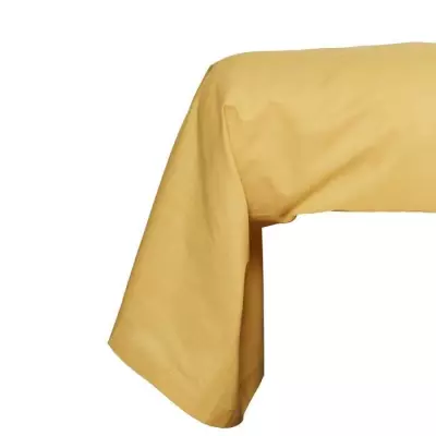 Taie de traversin TODAY Essential - 100% Coton uni - Ocre