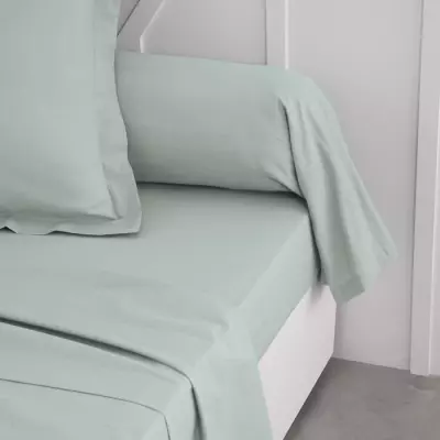 Taie de traversin TODAY Essential - 100% Coton uni - Celadon