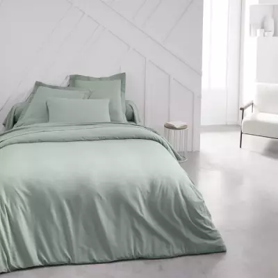 Taie de traversin TODAY Essential - 100% Coton uni - Celadon