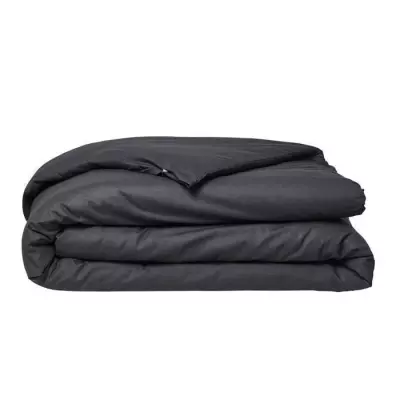 Housse de couette TODAY Essential - 140x200 cm - Coton uni - Fusain
