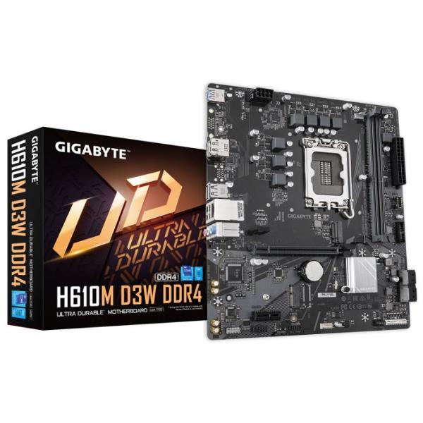Carte mere - GIGABYTE - H610M D3W DDR4 - Format Micro-ATX - Chipset Intel H610 - DDR4