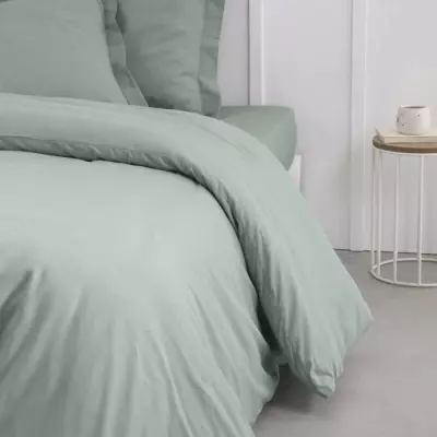Housse de couette TODAY Essential - 240 x 260 cm - 100% Coton uni - Celadon