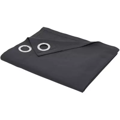 Rideau œillets 140x240cm 100% coton - Fusain