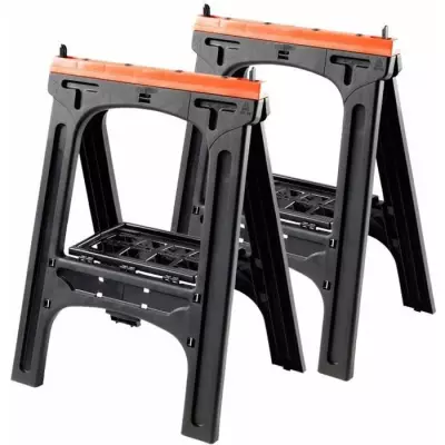 Lot de 2 tréteaux pliants TOOD - 200 kg - 60x10x80 cm