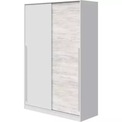 Armoire TOP Blanc Artik & Chene Nodi - L200 x H121 cm