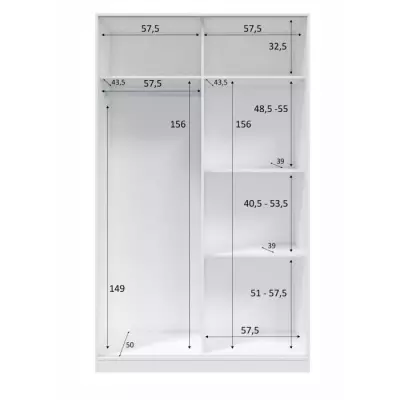 Armoire TOP - Décor blanc artik et blanc vehlo - 2 Portes coulissantes