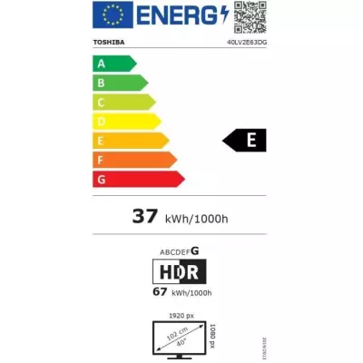 TV LED Toshiba 40LV2E63DG 40'' Full HD HDR10 Smart TV