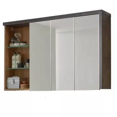 Ensemble SDB Complet: Armoire+Colonne+Meuble Vasque+Miroirs