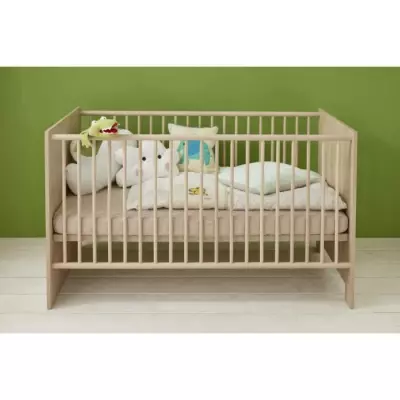 Chambre bébé Duo: Lit 70x140 cm + Commode à langer OLIVIA en Chêne - Équipe Tendance