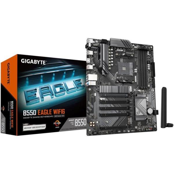 Carte mere - GIGABYTE - B550 EAGLE WIFI6 - Format ATX - Chipset AMD B550 - DDR4 & PCIe 4.0 - WiFi 6