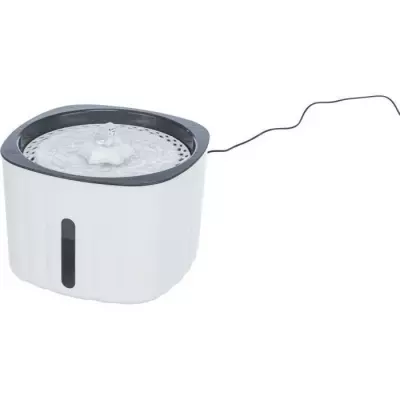 Fontaine à boire TRIXIE Flower - Plastique - 2L - Blanc/Gris
