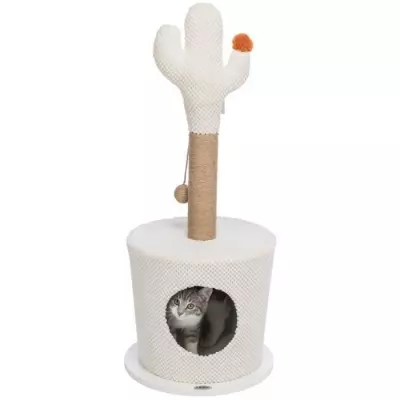 Corbeille cosy pour chat TRIXIE - Avec cactus - ø 36 × 84 cm