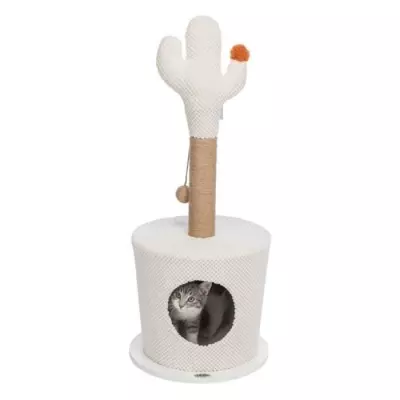 Corbeille cosy pour chat TRIXIE - Avec cactus - ø 36 × 84 cm