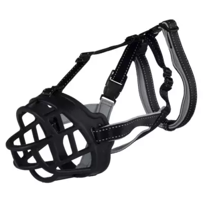 Museliere TRIXIE Muzzle Flex Caoutchouc Taille M/L - Noir